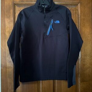 The North Face Men's Black Performance Jacket with Blue Accents